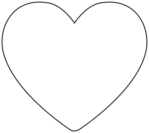 Heart Suit Emoji Coloring Page